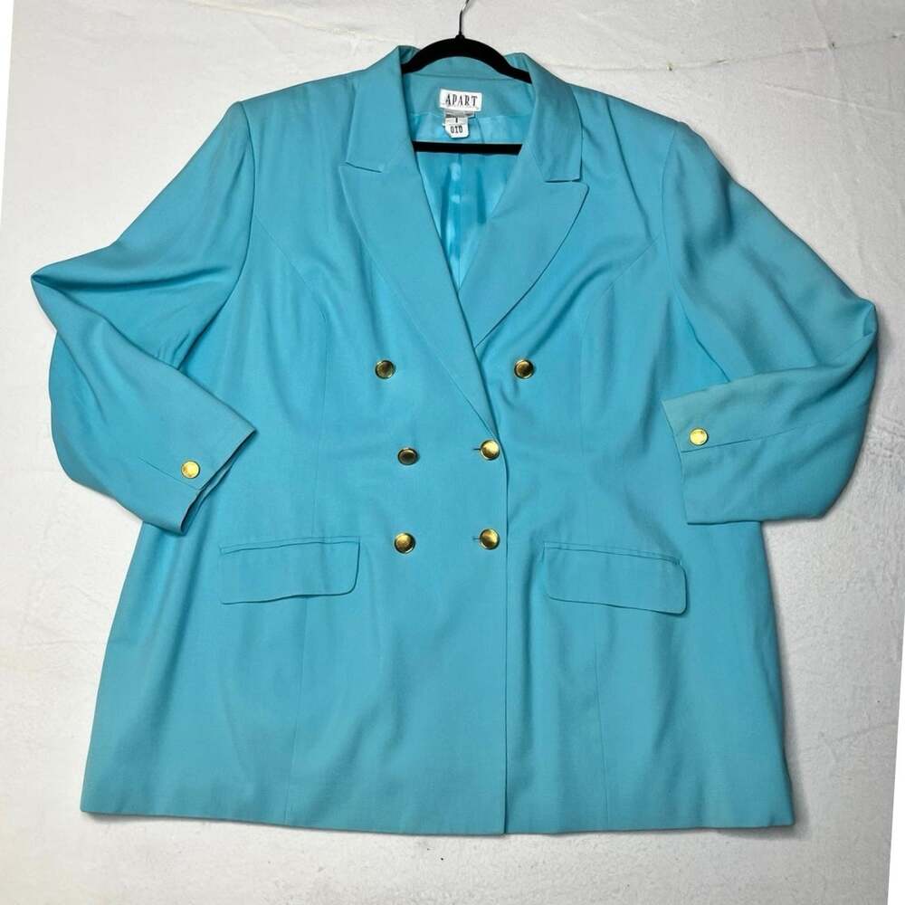 Vintage Apart Impressions100 %Silk PLUS Size 24 Double Breasted Blazer
Jacket